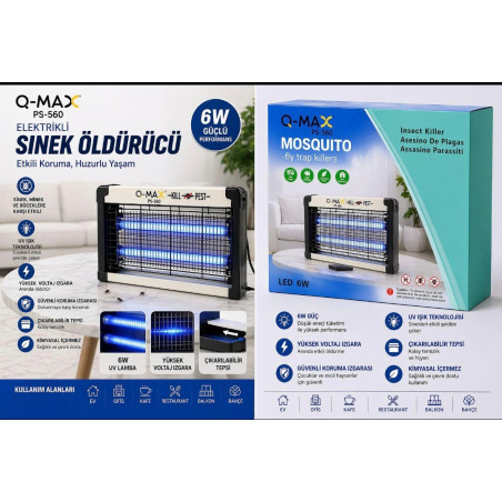 Q-Max PS-560 Sinek Öldürücü Lamba 6W - TANGÜNER