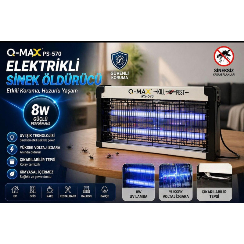 Q-Max PS-560 Sinek Öldürücü Lamba 8W - TANGÜNER