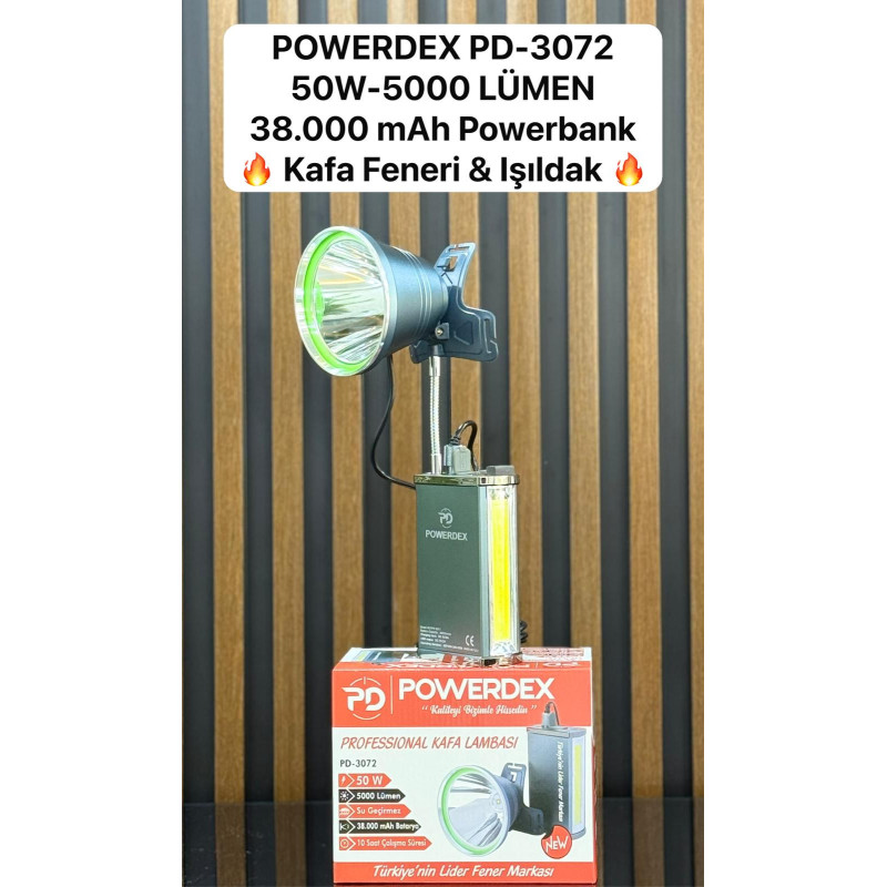 Powerdex PD-3072 50W 5000 Lümen Profesyonel Kafa Feneri - TANGÜNER