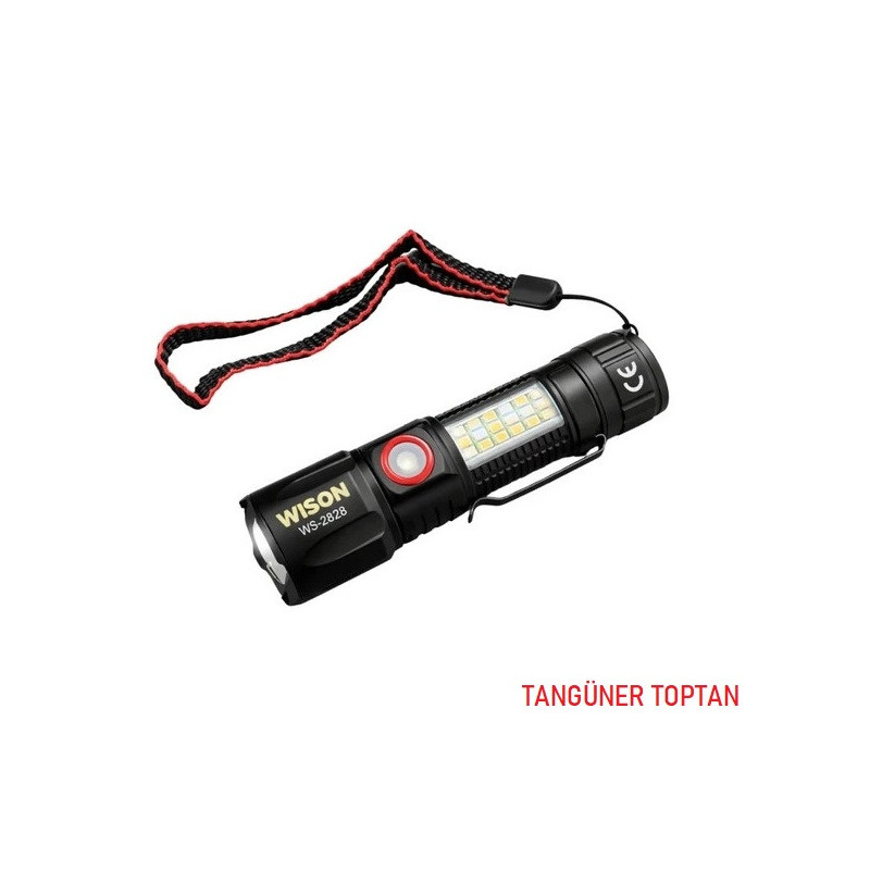 Wison Ws-2828 10W 1000 Lümen Çakarlı Şarjlı El Feneri - TANGÜNER