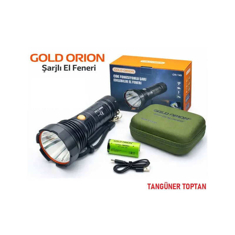 Gold Orion OR-T40 100W 5000 Lümen Şarjlı El Feneri - TANGÜNER