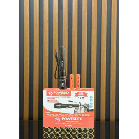 Powerdex PD-8200 10W Şarjlı Tüfek Feneri Tangüner