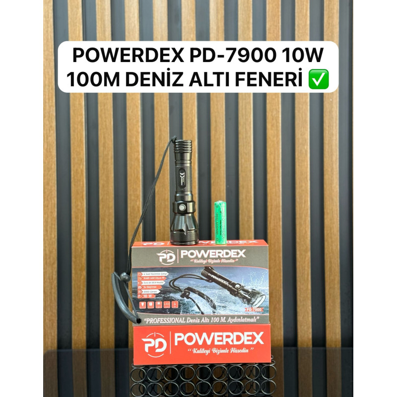 Powerdex PD-7900 Profesyonel Su Altı Feneri 2000 Lümen 10 watt