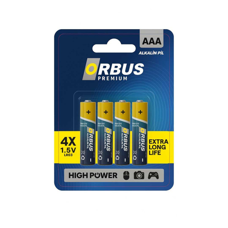 Orbus AAA Alkalin İnce Pil