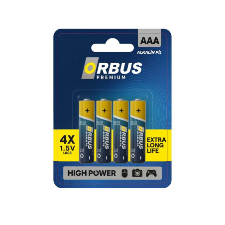 Orbus AAA Alkalin İnce Pil
