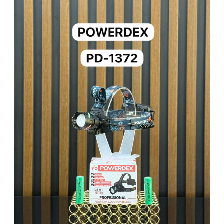 Powerdex PD-1372 25W Profesyonel Şarjlı Kafa Feneri TANGÜNER