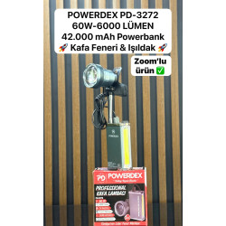 Powerdex PD-3272 60W 6000 Lümen Profesyonel Kafa Feneri - TANGÜNER