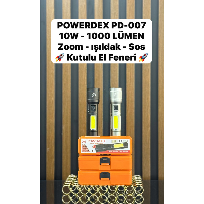 Powerdex PD-007 10W 1000 Lümen Profesyonel Zoomlu El Feneri - TANGÜNER