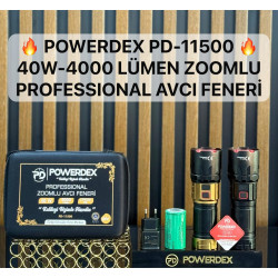 Powerdex PD-11500 40 Watt 4000 Lümen Profesyonel Şarjlı Işıldak El Feneri