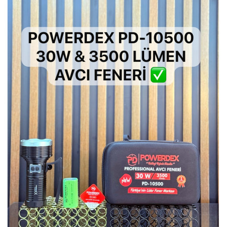 Powerdex PD-10500 30 Watt 3500 Lümen Profesyonel Şarjlı El Feneri