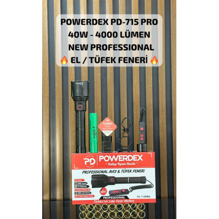 Powerdex PD-715 PRO 40W 4000 Lümen Tüfek Feneri - TANGÜNER