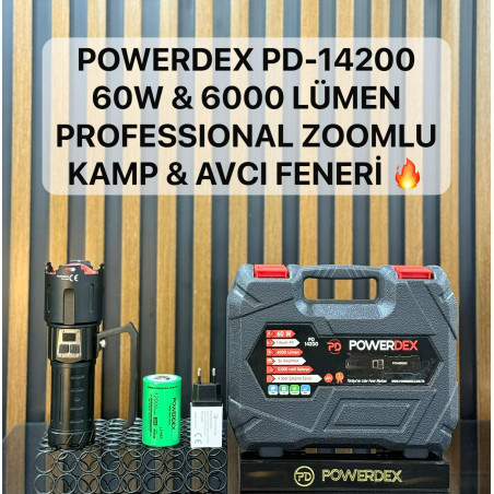 Powerdex PD-14200 60 Watt 6000 Lümen Profesyonel El Feneri - TANGÜNER