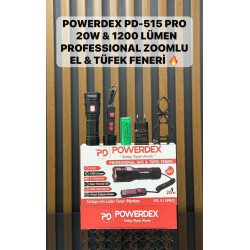 Powerdex Pd-515 Pro 20W & 1200 Lümen Profesyonel Zoomlu El & Tüfek Avc