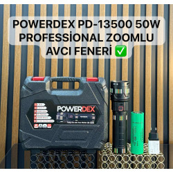 Powerdex PD-13500 50W 5000 Lümen Profesyonel Zoomlu Avcı Feneri - TANGÜNER