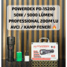 Powerdex PD-15200 50W 5000 Lümen Profesyonel Zoomlu Avcı Feneri - TANGÜNER