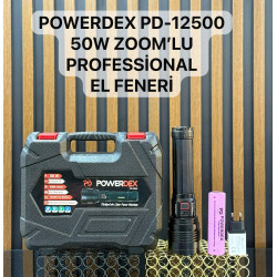 Powerdex PD-12500 50W 5000 Lümen Profesyonel Zoomlu Avcı Feneri - TANGÜNER