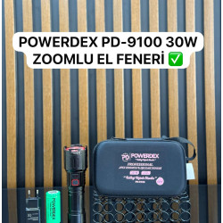 Powerdex PD-9100 30W 3000 Lümen Profesyonel Zoomlu Avcı Feneri - TANGÜNER
