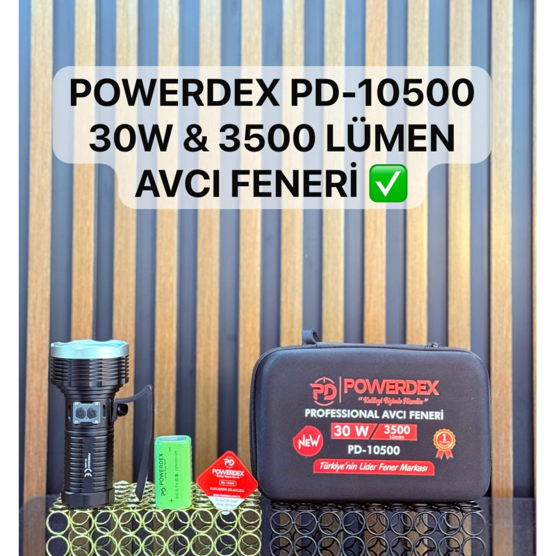 Powerdex PD-10500 30W 3500 Lümen Profesyonel Avcı Feneri - TANGÜNER