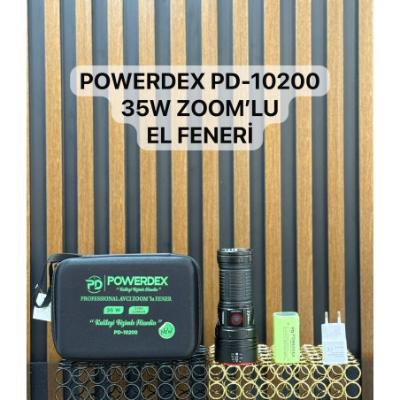 Powerdex PD-10200 35W 3500 Lümen Profesyonel  Zoomlu Avcı Feneri - TANGÜNER