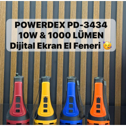 Powerdex PD-3434 10W 1000 Lümen Dijital Ekran Kambur Fener - TANGÜNER