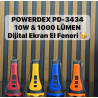 Powerdex PD-3434 10W 1000 Lümen Dijital Ekran Kambur Fener - TANGÜNER