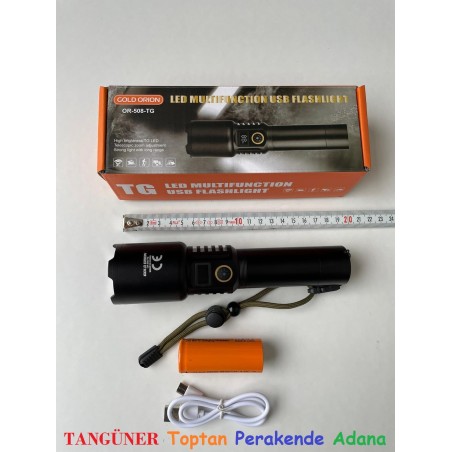 Gold Orion OR-508 Şarj Göstergeli USB Şarjlı El Feneri